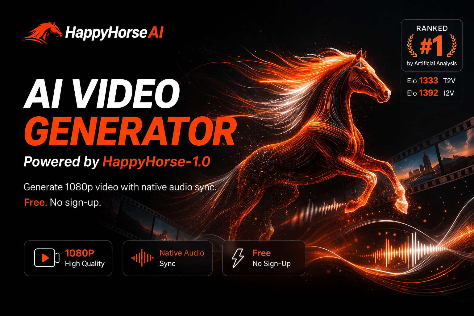 HappyHorse-1.0 AI Video Generator screenshot 1